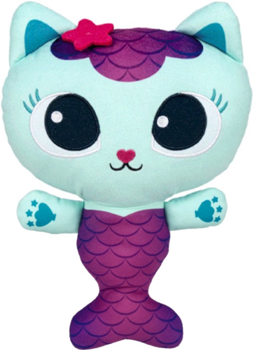 Meerminkat – Gabby’s Poppenhuis Pluche Knuffel 25 cm - Gabbys Poppen Huis - Gabbies Dollhouse